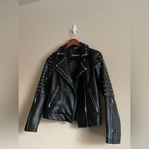 Steve Madden Faux Leather Moto Jacket Women's Women Size S NWOT